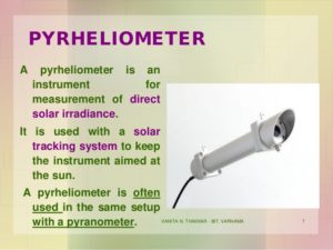 Working of pyrheliometer